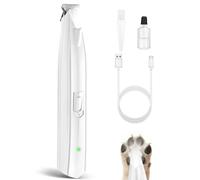 lexflext Tondeuse électrique sans fil pour pattes de chien avec lumière LED, rechargeable à faible bruit pour couper les poils de chat autour des yeux, du visage, des oreilles, des pattes, des croupes
