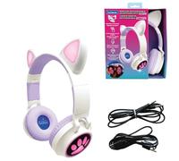 Lexibook 2-en-1 Casque sans Fil Rechargeable avec Effets Lumineux - Son stéréo, avec et sans Fil, Pliable, réglable, lumières LED - HPBTKTLXB