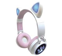 LEXIBOOK, 2-in-1 wireless headset with cat ears, Light effects, Stereo sound, wi