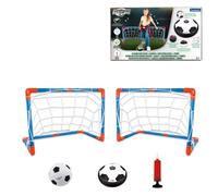 Lexibook Aerofoot, Disque de Foot aéroglisseur, 2 buts, Pompe et Ballon Gonflable Inclus, Glisse Facilement, Rapide et Dynamique, Effets Lumineux, Bords en Mousse Anti-Chocs, Rechargeable, JG981LXB