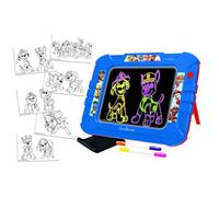 Lexibook Ardoise à dessiner lumineuse néon avec feutres et modèles coloriés Pat Patrouille