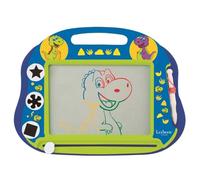 Lexibook, Ardoise Magique Multicolore Dinosaure, Jouet Artistique et créatif pour Filles et garçons, Magnétique avec Stylet et tampons pour Dessiner, Bleu, CRDINO550LXB