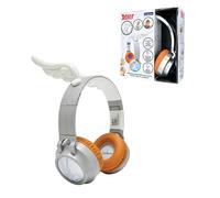 Lexibook, Astérix, Casque Lumineux Pliable Bluetooth® et Filaire avec Un Design 3D de l’Univers Astérix avec limitation du Volume, Silver White, HPBT015AXLXB
