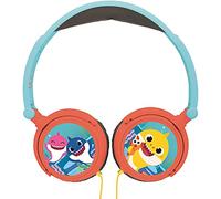 Lexibook Casque stéréo BABY SHARK filaire pliable pour enfants, limitation de volume d'écoute
