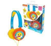 Lexibook, Baby Shark Casque Stéréo, HP015BS | Volume limité, Pliable, Réglable, Bleu/Orange