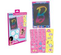 Lexibook Ardoise magique Barbie – Écran 28 cm, dessins multicolores, 1 stylet 6 pochoirs Rose/Bleu