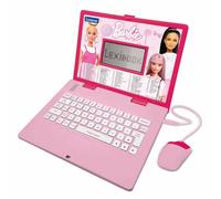 LEXIBOOK, Barbie JC598BBi2 Ordinateur éducatif bilingue Anglais/Espagnol pour Enfants avec 124 activités pour Apprendre, Jouer et écouter de la Musique Rose