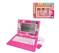 LEXIBOOK, Barbie JC599BBi2 Jouet bilingue et éducatif pour Enfants, 170 activités pour Apprendre, Jouer et Musique, Grand écran, Rose