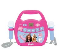 Lexibook, Barbie, Lecteur Musical karaoké Portable pour Enfants, Micros, Effets Lumineux, Bluetooth®, Changement de Voix, Batterie Rechargeable, Rose, MP320BBZ