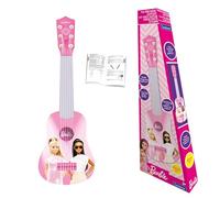Lexibook, Barbie Ma Première Guitare, K200BBLXB | 21-pouces guitare, 6 cordes en nylon, guide d'apprentissage inclus, Rose