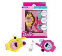 Lexibook, Barbie, Montres Talkie-Walkies, 2 pièces, Portée jusqu'à 200m, Lampe de Poche, Boussole, Rechargeable, Rose/Jaune et Rose/Bleu, DMWTW1BBLXB