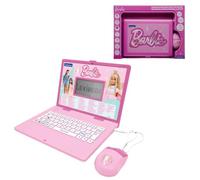 Lexibook, Barbie, Ordinateur Éducatif Bilingue, Anglais et Français, 164 Activités, Mathématiques, Jeux de Logique, Mode Musique, Grand Écran LCD, Rose, JC601BBi1LXB
