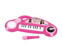 Lexibook Barbie Piano électronique pour Enfants avec Effets Lumineux, Microphone, Batterie, Haut-Parleur intégré, mélodies de démonstration, Lecteur DJ, Rose, K704BBLXB
