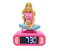Lexibook Réveil digital Barbie – Veilleuse lumineuse, Barbie en 3D et effets sonores