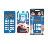 Lexibook Calculatrice de poche Basketball – Couvercle, piles & solaire, fonctions évoluées – Bleu TU