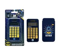 Lexibook, Batman, Calculatrice de Poche 8 Chiffres avec Couvercle de Protection Batman, Noir Jaune, C45BATLXB