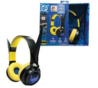 Lexibook, Batman, Casque Lumineux Pliable Bluetooth® et Filaire avec Un Design 3D de l’Univers de Batman avec limitation du Volume, Noir Jaune, HPBT015BAT