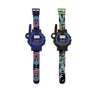 Lexibook Montres talkie-walkie DMWTW1BAT 2 pièces portée 200m rechargeable Noir/Vert,Bleu/Rouge