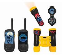 Lexibook Batman - Set d’aventurier Complet pour Enfant, Talkie-Walkies, Jumelles, Lampe-Torche, Boussole, Blue/Yellow, RPTW11BATLXB