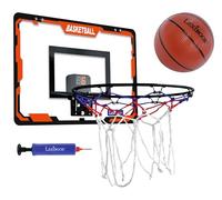 Lexibook, Panier de Basket interactif, Compteur de Points, Effets sonores, Ballon de Basket et Pompe Inclus, Kit d'installation fourni, JG920