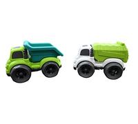 Lexibook, Bio Toys, Set de Petites Voitures fabriquées en Partie à Base de Fibres de blé, Camion à Benne et Camion à Benne basculante, Vert, BIOC02