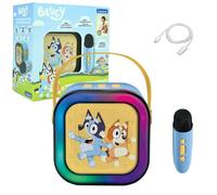 Lexibook, Bluey, Enceinte Karaoké Portable, Bleu, BTC020BYLXB | Enceinte karaoké Bluey portable avec Bluetooth 5.0, microphone sans fil, batterie USB-C et effets lumineux.