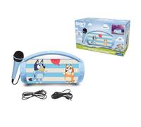 Lexibook, Bluey Enceinte Lumineuse Bluetooth avec Microphone, Bleu | Enceinte lumineuse Bluetooth 5.0 avec microphone, lumières multicolores, TWS, USB, SD/TF et recharge, BTP585BYZLXB