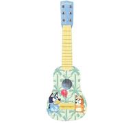 Lexibook Jeu éducatif musical Ma première guitare Bluey en bois 6 cordes nylon 53 cm Bleu