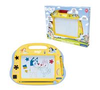 Lexibook, Bluey, Tableau de Dessin magnétique Multicolore, Jouet Artistique pour Enfants avec Stylet et tampons, Jaune/Bleu, CRBY550