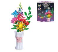 Lexibook, Bouquet de Fleurs en Cristal, Blanc/Rose/Vert/Bleu, CRSS57LXB