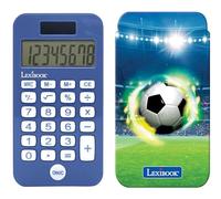 Lexibook, Calculatrice de Poche Football avec Couvercle de Protection, Fonctions Classiques et évoluées, à Piles et Solaire, Bleu, C45FOLXB