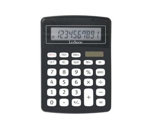 Lexibook Calculatrice Euro, Taxes, Solaire, avec Double Alimentation, Noir, EL226LXB