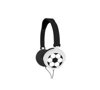 Lexibook Casque Audio stéréo Football, Puissance sonore limitée, Pliable et Ajustable, Noir/Blanc, HP015FOLXB