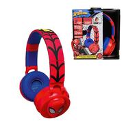 Lexibook, Casque Bluetooth Spiderman avec Effets Lumineux et limitation de Son 85dB, Rouge, HPBT015SPLXB