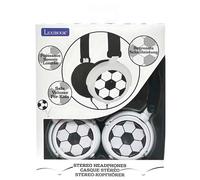 Lexibook Casque stéréo Football HP015FO – Enfant pliable/ajustable, puissance limitée, Noir/Blanc