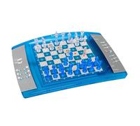 Lexibook ChessLight®, Jeu d’échecs électronique avec Clavier sensoriel et Effets Lumineux et sonores, 32 pièces, 64 Niveaux de difficulté, Piles ou Adaptateur, Bleu/Gris, LCG3000_04