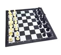 Lexibook, Chessman Classique Jeu d'Échecs, CGM320 | Échiquier magnétique et pliable, 32 pièces, Jeu de famille, Noir/gris