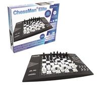 Lexibook ChessMan® Elite Echiquier Electronique Interactif, 64 niveaux de difficulté, diodes lumineuses, à piles ou adaptateur 9V, noir/blanc, CG13002,2joueurs