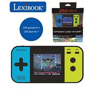 Lexibook, Console de Jeux Portable Compact Cyber Arcade®, 250 Jeux, Jeu vidéo Enfant Adolescent, écran LCD, à Piles, Noir/Bleu/Vert, JL2377