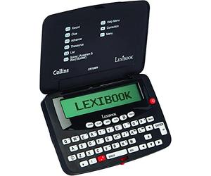 LEXIBOOK CR753EN Collins Crossword, Bradford, Correction phonétique orthographe, résolution d'anagramme, Jeux de Mots, électronique, pour Enfants de 3 Ans et Plus, avec Batterie, Noir/Blanc