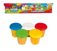 LEXIBOOK CRAZART - Coffret de 5 pâtes à modeler Softee : couleurs classiques