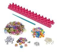 LEXIBOOK CRAZART - Kit de Bracelet élastiques à Tisser Rock 'n' Roll, Rose Violet Bleu Vert Orange Jaune Rouge Noir Blanc