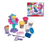 Lexibook, Salon de Coiffure Sirènes en Pâte à Modeler, Rose Blanc Bleu Jaune, CRDOUGH12