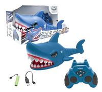 Lexibook - Crazy Shark - Requin télécommandé, jusqu'à 5 km/h, Modes automatiques Chasse et Danse, programmable, Effets musicaux, Bleu, SHARK01