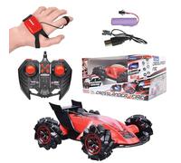 Lexibook, Crosslander Fire, Voiture télécommandée, 12km/h, 4 Roues motrices, Jet de fumée, Effets Lumineux et sonores, musiques, télécommande et Bracelet de contrôle gestuel, Rechargeable, RC60