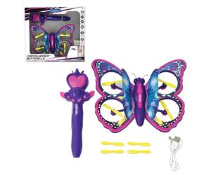 Lexibook, Crosslander Papillon RC, RCBUTLXB | Jouet volant d'intérieur, loopings, télécommande 2 modes, effets lumineux et sonores