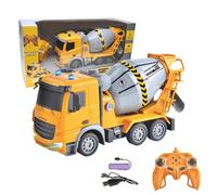 Lexibook, Crosslander® Pro, RC Bétonnière, Camion toupie télécommandé, Effets Lumineux, réservoir Rotatif à 360°, Rechargeable, RCP15