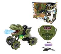 Voiture télécommandée dinosaure Lexibook - Tout-terrain, 12km/h, effets sonores et lumineux