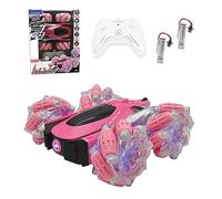 Lexibook - Crosslander® 360+ - Voiture rose télécommandée Tout-Terrain lumineuse, programmable et rechargeable.