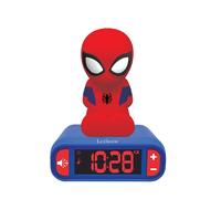 LEXIBOOK Digital Alarm Night Light Snooze and Marvel Spider Man Superheroes Soun